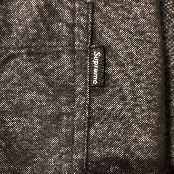 Black Denim Supreme Long-Sleeve Button Down Shirt (size Large) - Picture 4 of 8